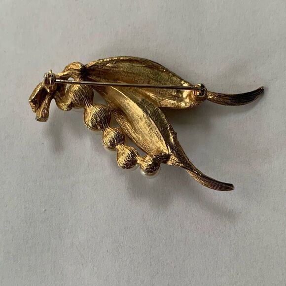 Vintage Faux Pearl Corn Brooch - Picture 8 of 11